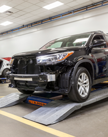 Toyota on vehicle lift | Swickard Toyota 101 in Redwood City CA