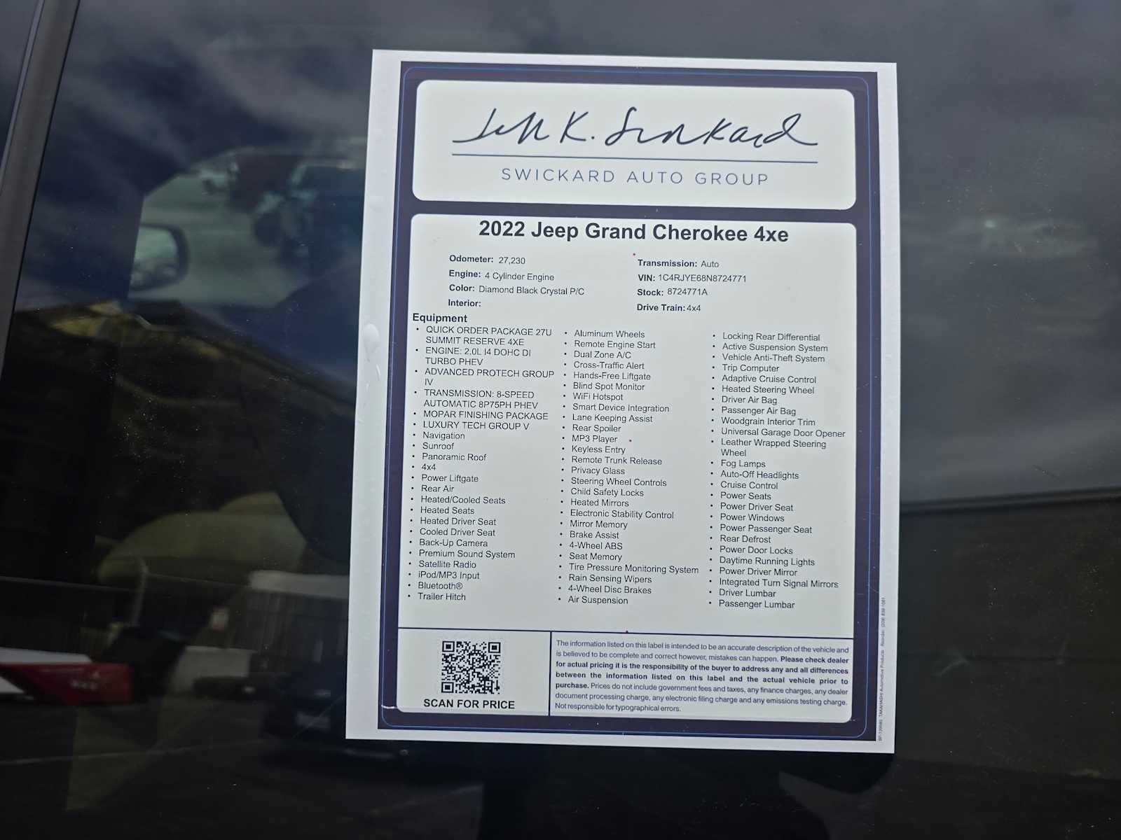 2022 Jeep Grand Cherokee 4xe Summit Reserve