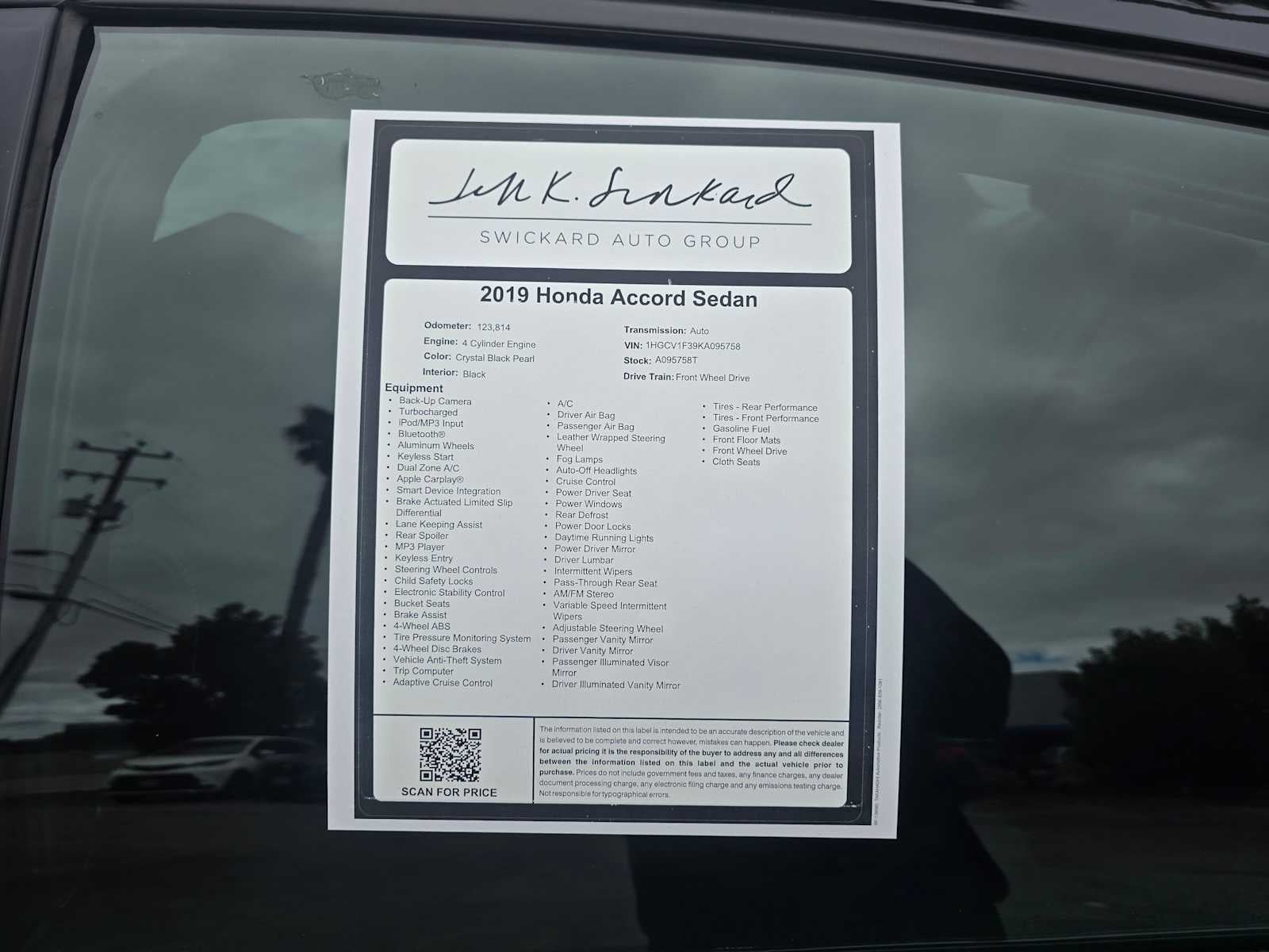 2019 Honda Accord Sedan Sport 1.5T