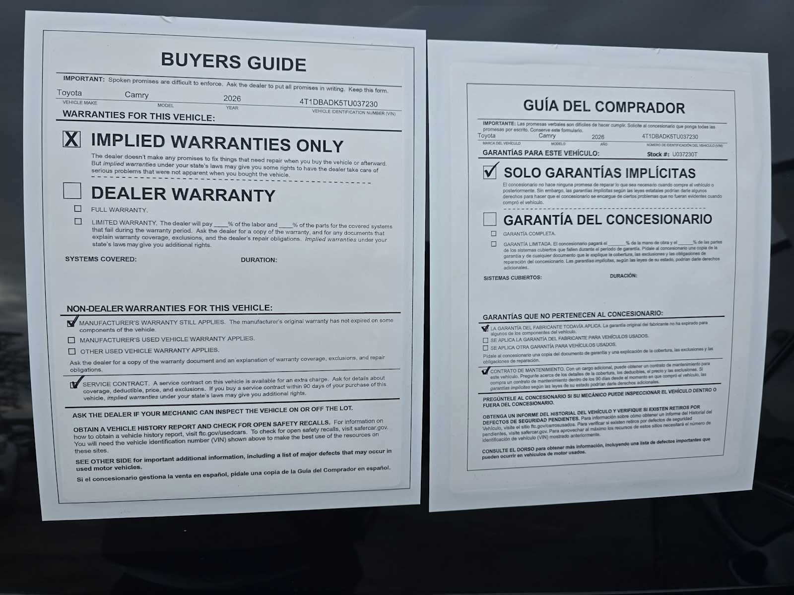 2026 Toyota Camry XLE