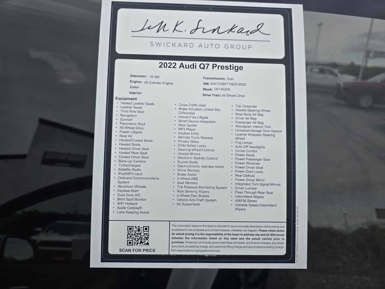 2022 Audi Q7 Prestige