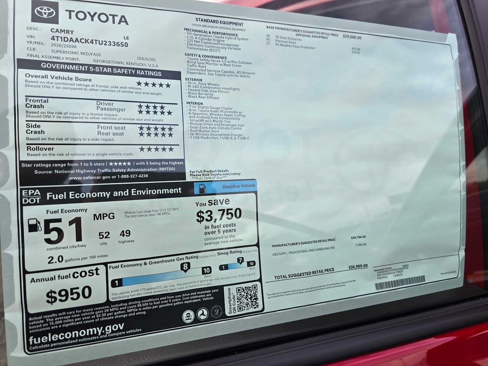 2026 Toyota Camry LE