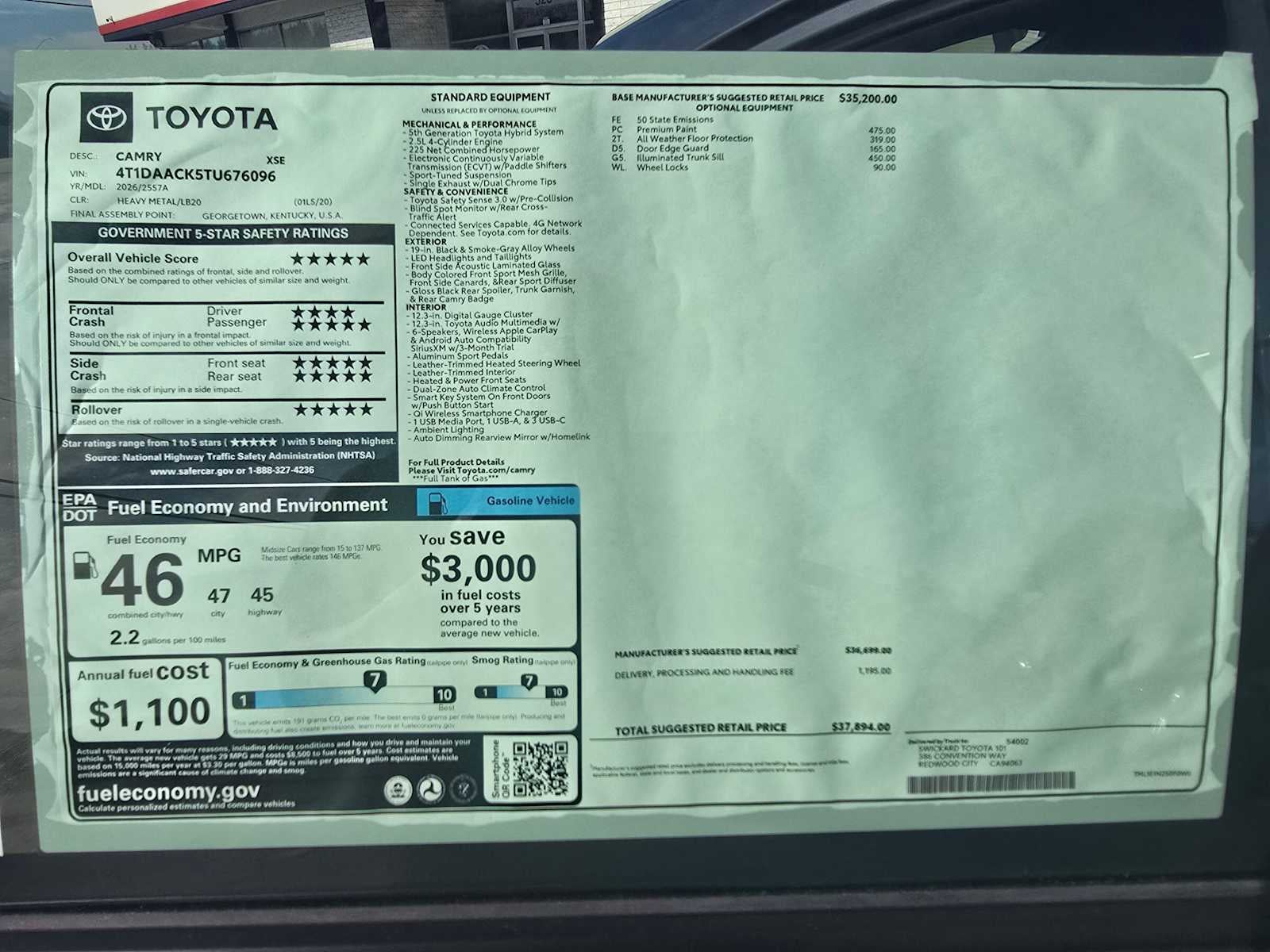 2026 Toyota Camry XSE