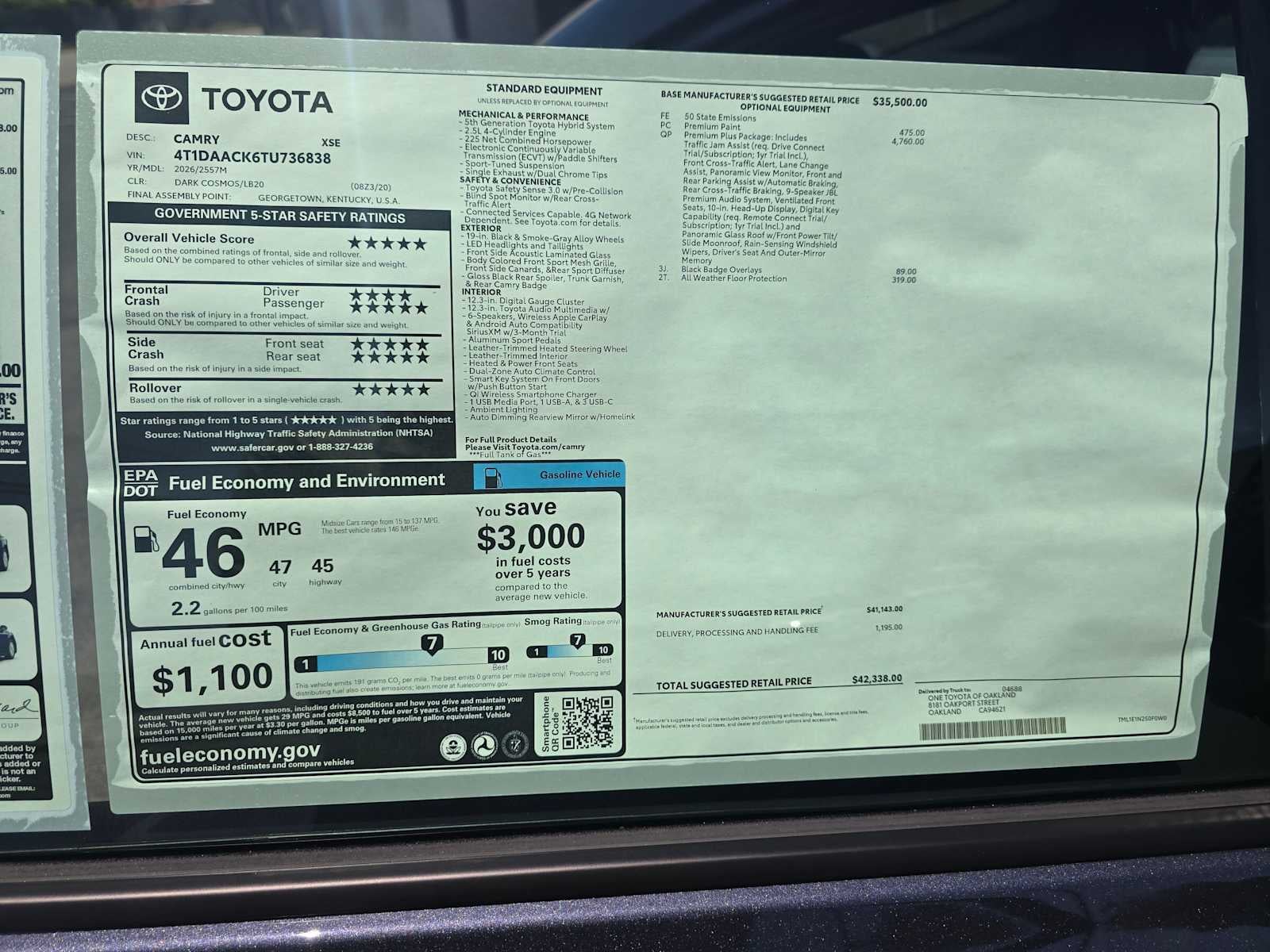 2026 Toyota Camry XSE