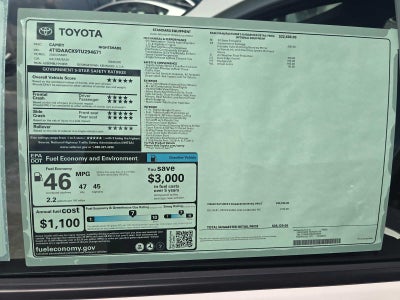 2026 Toyota Camry Nightshade