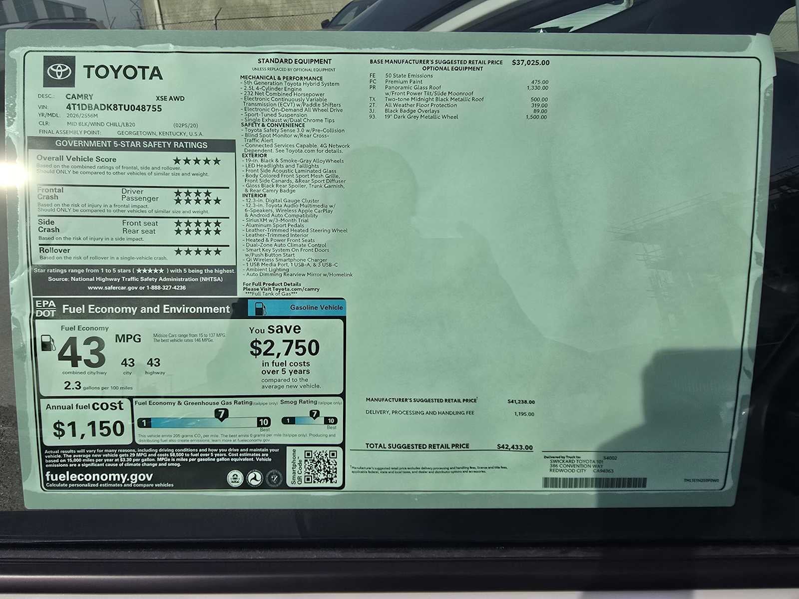 2026 Toyota Camry XSE AWD