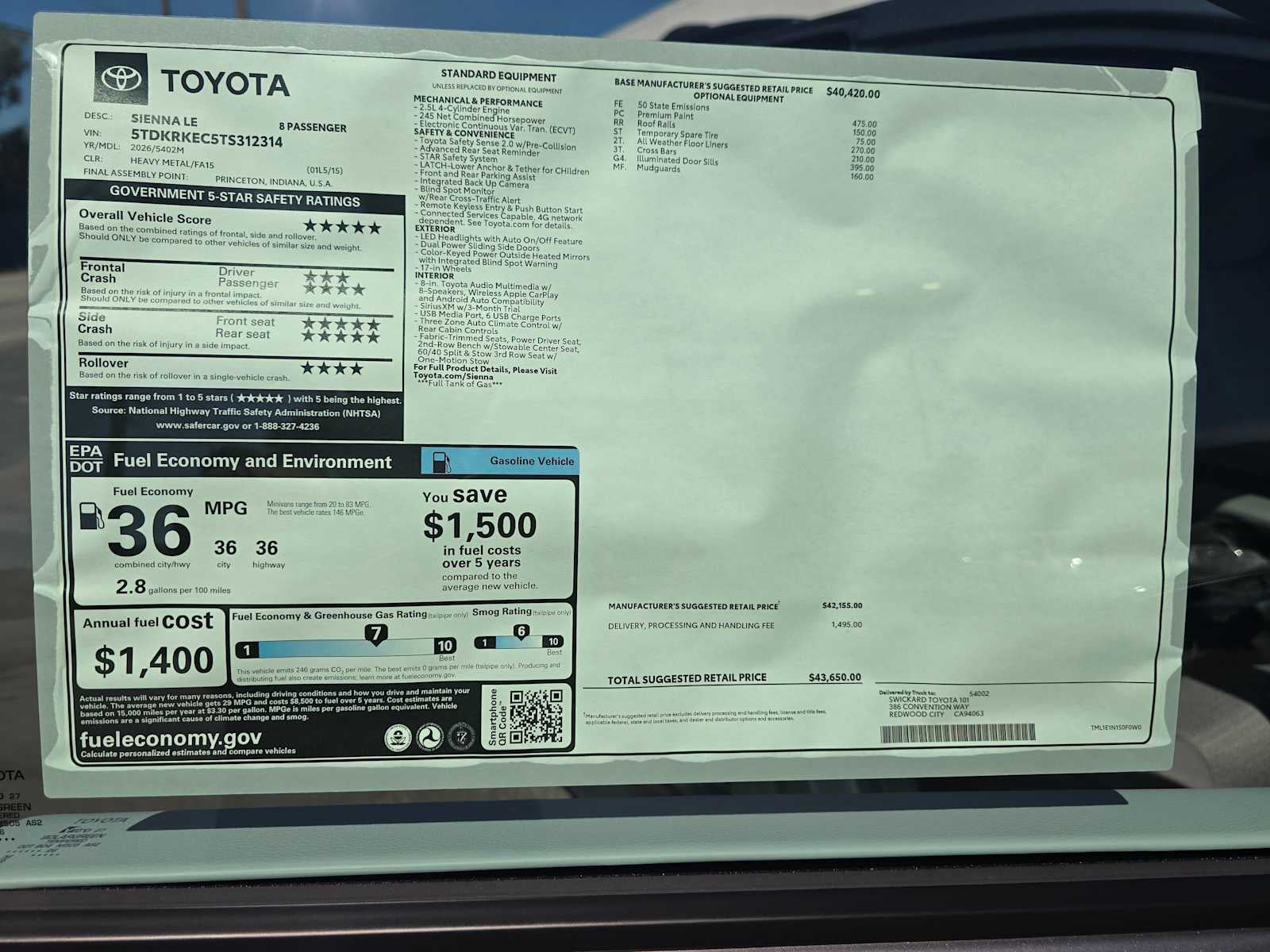 2026 Toyota Sienna LE