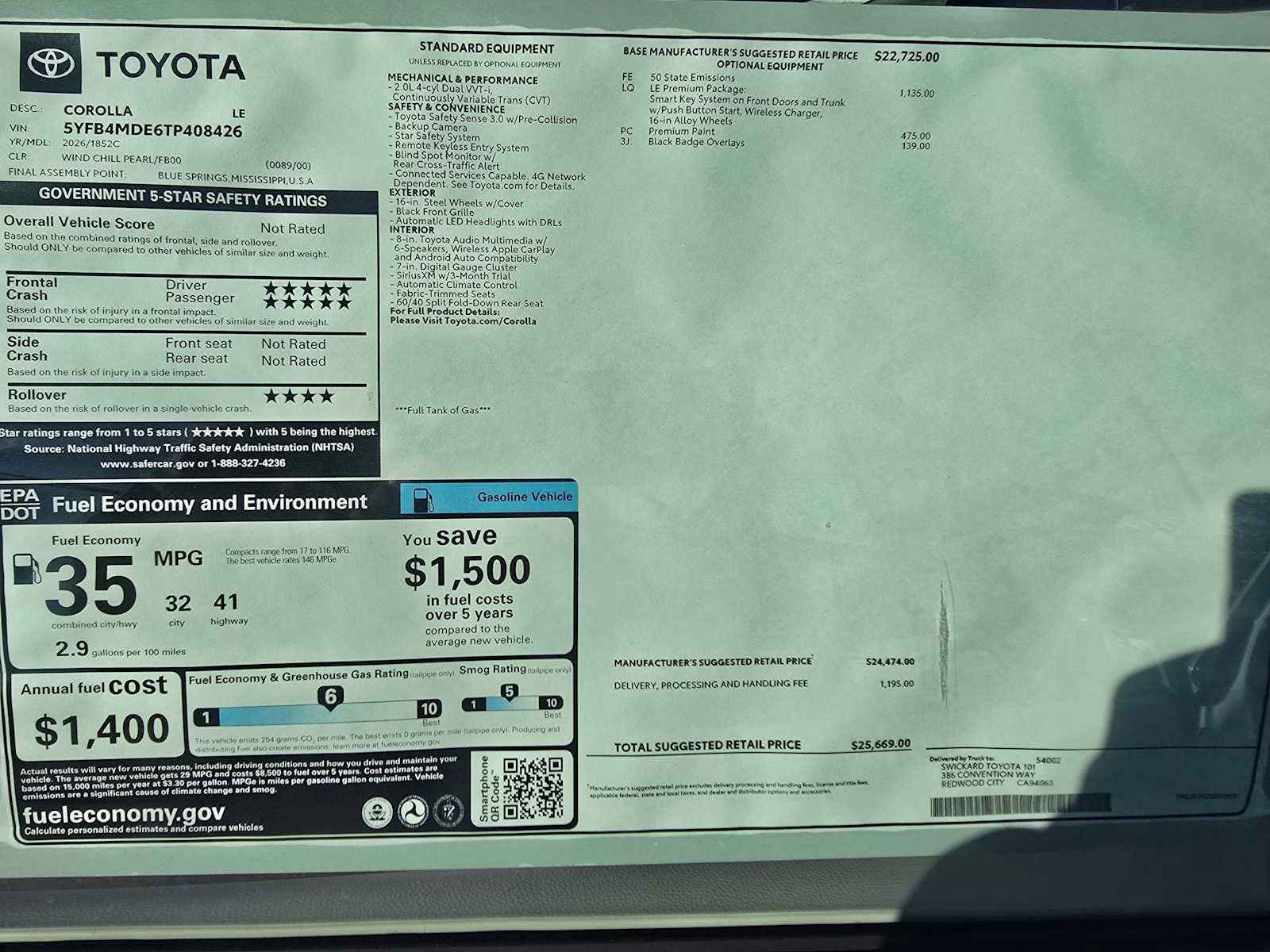 2026 Toyota Corolla LE