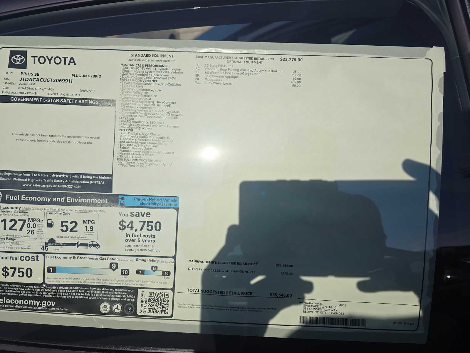 2026 Toyota Prius Plug-in Hybrid SE