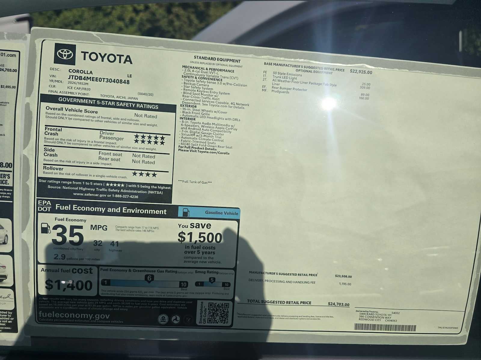 2026 Toyota Corolla LE