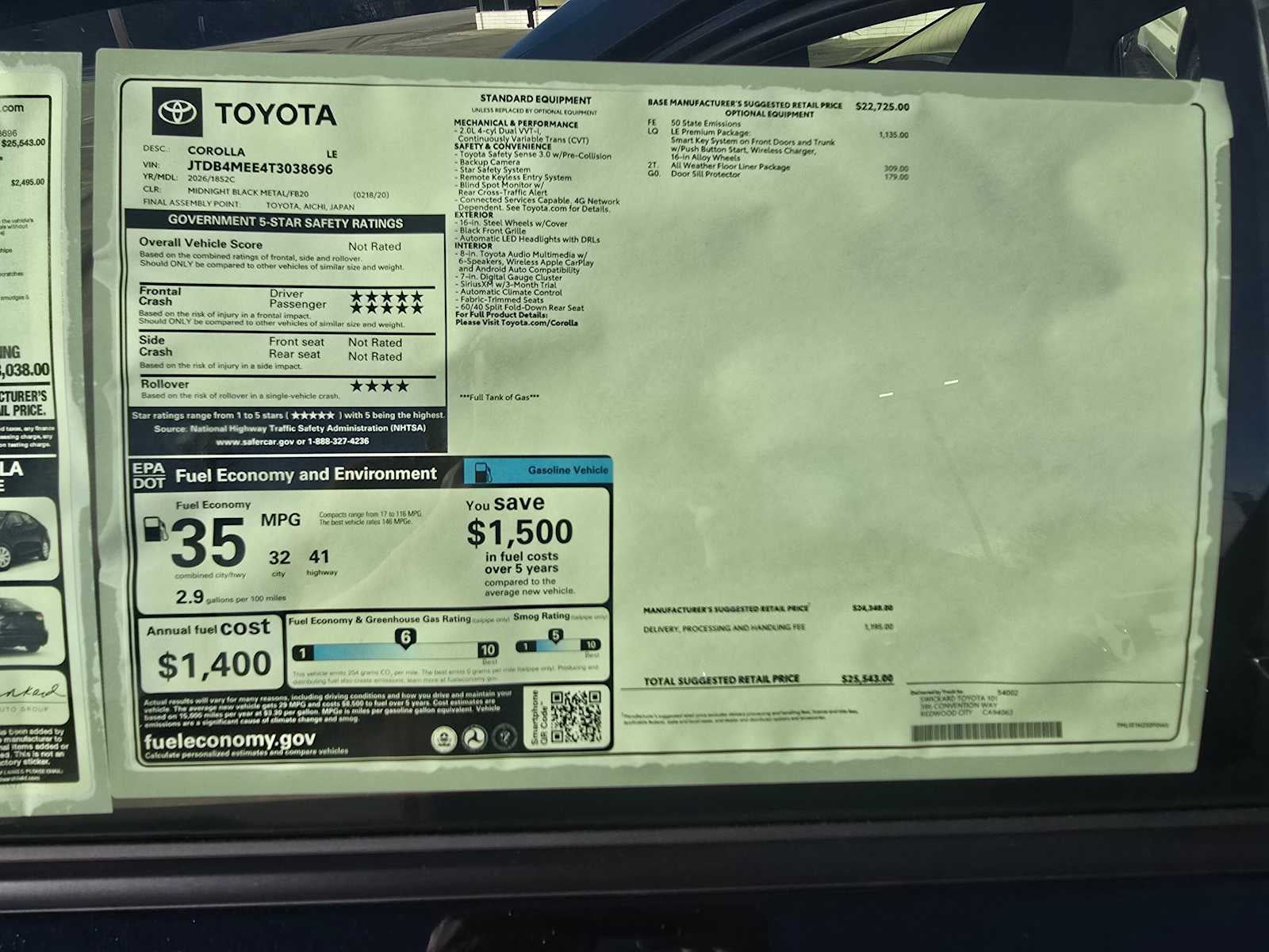 2026 Toyota Corolla LE