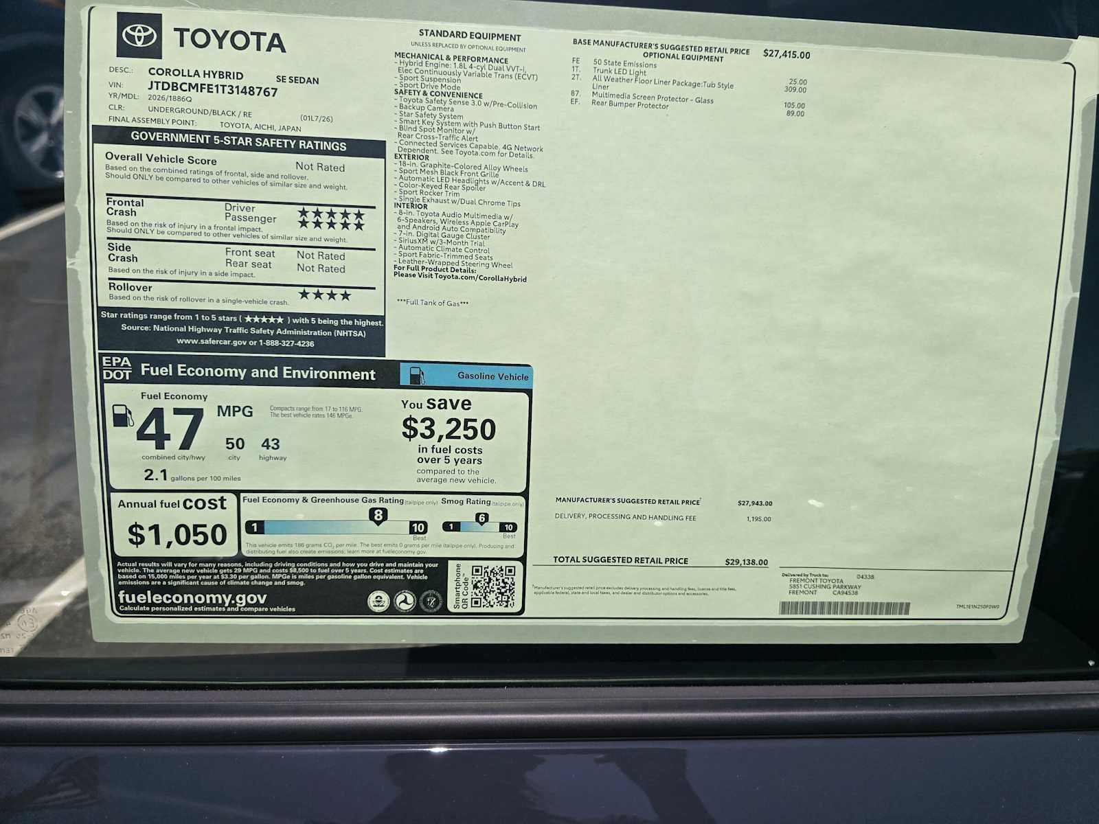 2026 Toyota Corolla Hybrid SE