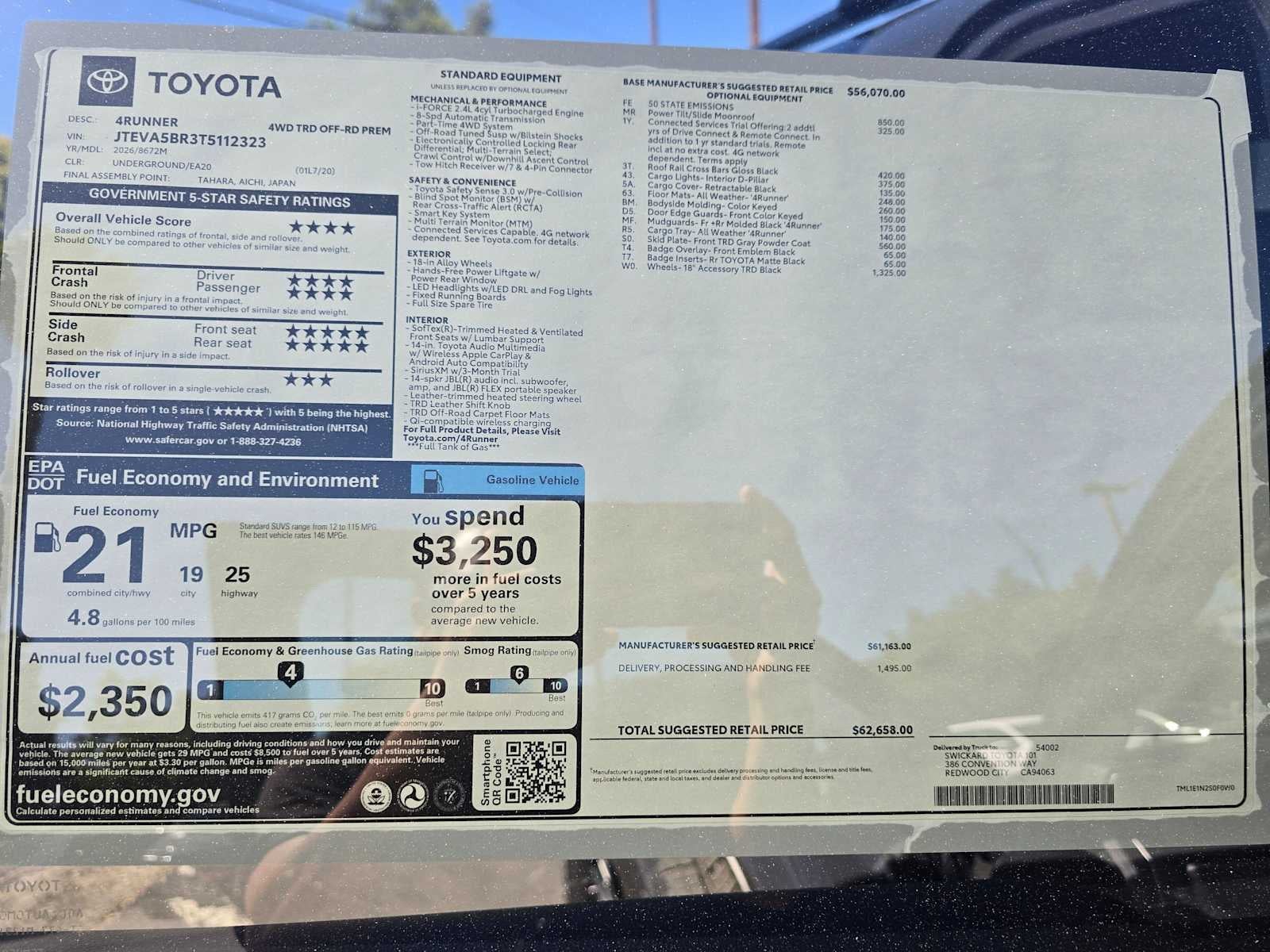 2026 Toyota 4Runner TRD Off-Road Premium