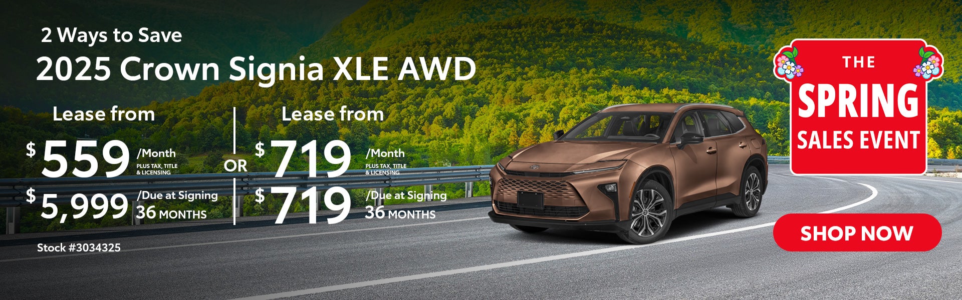 2025 Crown Signia XLE AWD 2 Ways to Save Lease for $559/mo -