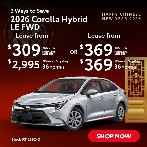 2026 Corolla Hybrid LE FWD 2 Ways to Save