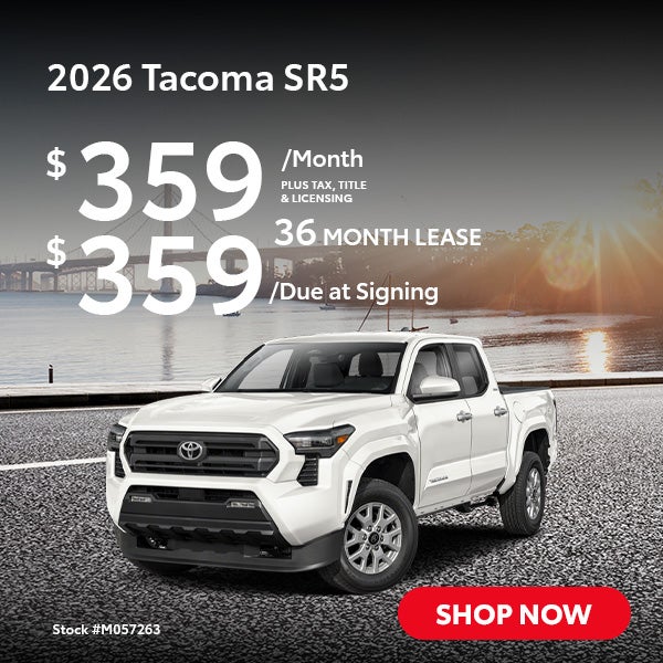 2026 Toyota Tacoma SR5 Lease from $359/mo, $359 due at signi