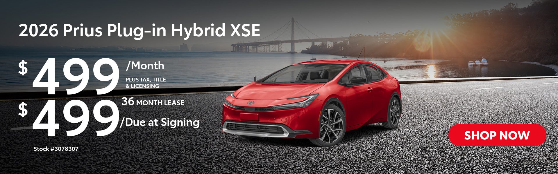 2026 Prius Plug-in Hybrid XSE Lease from $499/mo, $499 due a